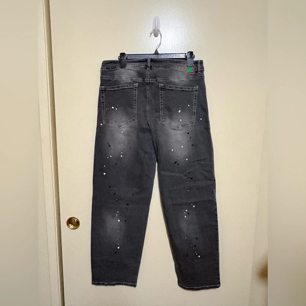 Empyre Tara Splatter Grey Low Rise Denim Skate Jeans - Picture 4 of 9